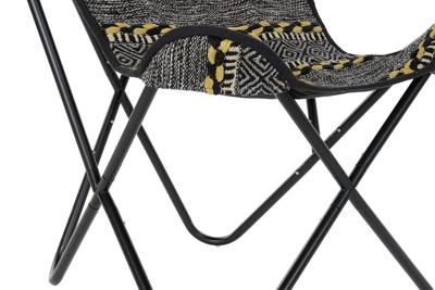 Armstoel DKD Home Decor Geel Wit Zwart Multicolour Ijzer 74 x 65 x 90 cm
