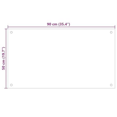 VidaXL Spatscherm keuken 90x50 cm gehard glas zwart VidaXL Spatscherm keuken 90x50 cm gehard glas zwart