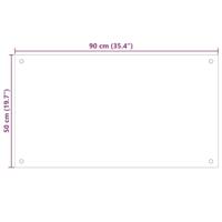 VidaXL Spatscherm keuken 90x50 cm gehard glas zwart - thumbnail