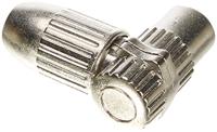 Axing CKK 4-00 Coax-koppeling, haaks Aansluitingen: Coax-bus IEC, Coax-bus IEC Kabeldiameter: 6.8 mm 1 stuk(s) - thumbnail