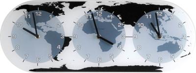NeXtime NE-8108 Wandklok 50 X 18.6 X 3.6, Glas, 'Mondial' NeXtime NE-8108 Wandklok 50 X 18.6 X 3.6, Glas, 'Mondial'