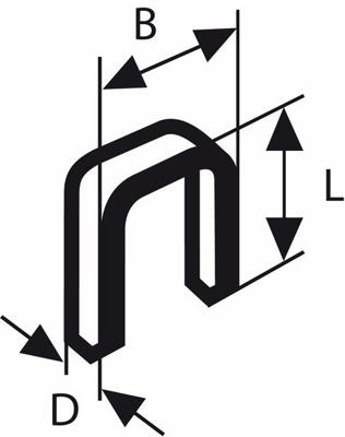 Bosch Accessories 2608200701 Nieten met smalle rug 5000 stuk(s) Afm. (l x b) 20 mm x 5.8 mm