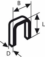 Bosch Accessories 2608200701 Nieten met smalle rug 5000 stuk(s) Afm. (l x b) 20 mm x 5.8 mm - thumbnail