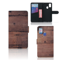 Samsung Galaxy M21 | M30s | Book Style Case | Old Wood - thumbnail