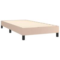 Boxspring met matras kunstleer cappuccinokleurig 100x200 cm - thumbnail