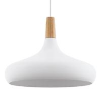 Eglo Moderne hanglampSabinar 40cm wit met houtbruin - 901179 - thumbnail