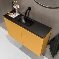 MONDIAZ TURE 80cm toiletmeubel ocher. EDEN wastafel urban midden geen kraangat - thumbnail