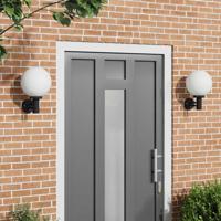 VidaXL Buiten wandlamp 2 pcs zwart 28 x 25 x 38 cm - thumbnail