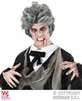 Zombie pruik grijs - thumbnail
