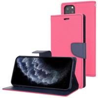 Voor iPhone 11 Pro Max MERCURY GOOSPERY FANCY dagboek horizontale Flip lederen draagtas met houder & kaartsleuven & portemonnee (Rose rood) - thumbnail