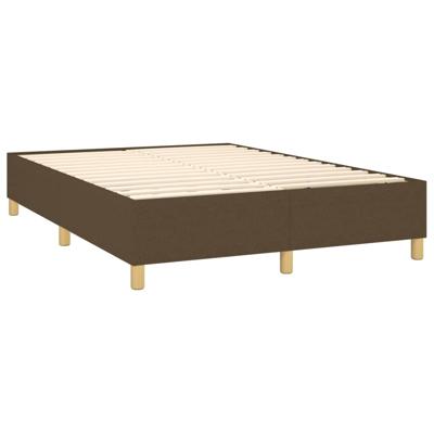Boxspring met matras stof donkerbruin 140x200 cm - thumbnail