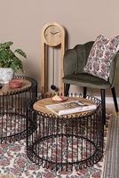 Clayre & Eef Staande klok 28x100 cm Bruin Zwart Hout Rechthoek Klok - thumbnail