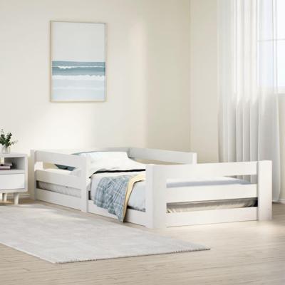 Bedframe zonder matras massief grenenhout wit 80x200 cm Bedframe zonder matras massief grenenhout wit 80x200 cm