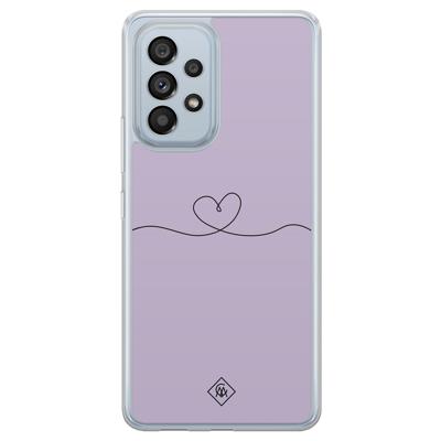 Samsung Galaxy A53 hybride hoesje - Hart lila Samsung Galaxy A53 hybride hoesje - Hart lila