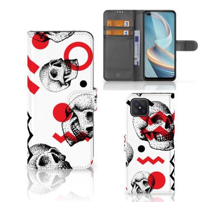 Telefoonhoesje met Naam OPPO Reno4 Z Skull Red Telefoonhoesje met Naam OPPO Reno4 Z Skull Red
