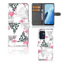 OPPO Find X5 Lite | Reno 7 5G | Telefoonhoesje | Met pasjeshouder | Flamingo Triangle - thumbnail