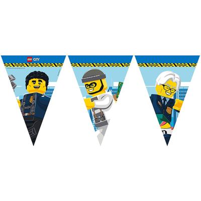 Globos Papieren vlaggenlijn fsc lego city, 3mtr.