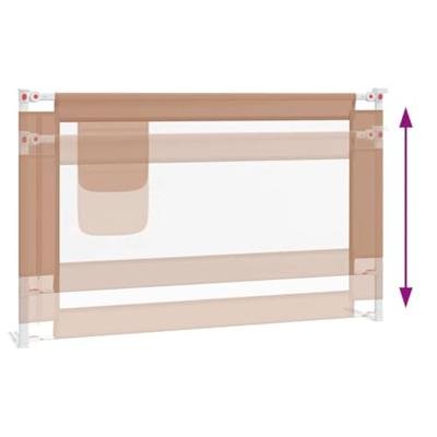 VidaXL Bedhekje peuter 120x25 cm stof taupe - thumbnail