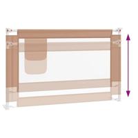 VidaXL Bedhekje peuter 120x25 cm stof taupe - thumbnail