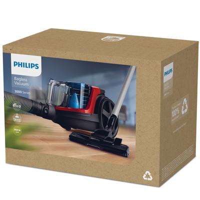 Philips FC9330/09 PowerPro Compact Stofzuiger Zonder Zak 900W Zwart/Rood - thumbnail