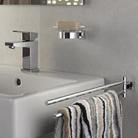 GROHE Essentials Cube Handdoekhouder - 43.9cm - dubbel - draaibaar - chroom 40624001 - thumbnail