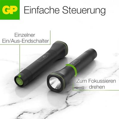 GP Discovery C107 Zaklamp werkt op batterijen LED 70 lm 48 h 107 g
