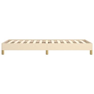 Bedframe zonder matras 100x200 cm stof crèmekleurig
