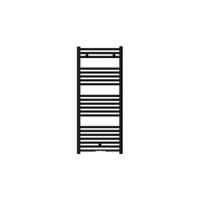Handdoekradiator Van Marcke Basic 120/050 115.4x50 cm 506W Mat Zwart Van Marcke - thumbnail