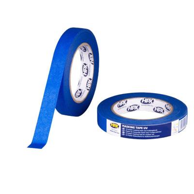 HPX Producten/afplakband masking tape uv blauw 19mm x 50m HPX Producten/afplakband masking tape uv blauw 19mm x 50m