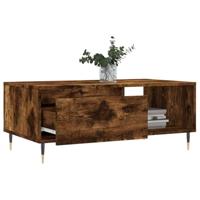Salontafel 90x50x36,5 cm bewerkt hout gerookt eikenkleurig - thumbnail