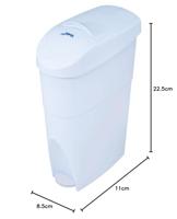 Jofel Jofel Feminine dames hygiëne afvalbak met pedaal 15l kunststof - wit - thumbnail