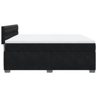 Boxspring met matras fluweel zwart 180x200 cm - thumbnail
