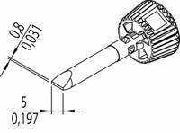 Ersa 0142CDLF50/SB Soldeerpunt Beitelvorm Grootte soldeerpunt 5 mm Inhoud: 1 stuk(s) - thumbnail