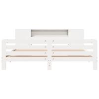 Bedframe zonder matras massief grenenhout wit 180x200 cm - thumbnail