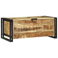 Salontafel Bruin 90 x 50 x 38 cm Massief ruw mangohout - thumbnail