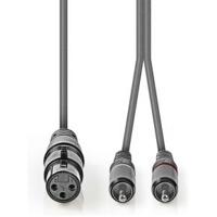 Nedis COTH15220GY30 Xlr-audiokabel Xlr 3-pins Female - 2x Rca Male 3,0 M Grijs - thumbnail