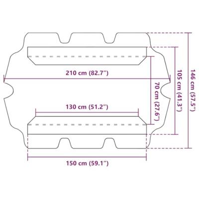 Vervangingsluifel voor schommelbank 150/130x105/70 cm bruin