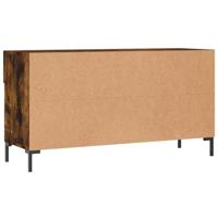 VidaXL Schoenenbank 102x35x55 cm bewerkt hout gerookt eikenkleurig - thumbnail