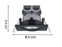 Trio Led inbouwspotPamir Square 5,5w - 3000K - 8,5cm zwart - 650410132 - thumbnail