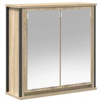 Badkamermeubelset 5 pcs Beige 76.5 x 35 x 95 cm Bewerkt hout - thumbnail