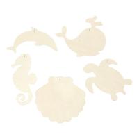 Creativ Company Houten zeedieren met ophangoog - thumbnail