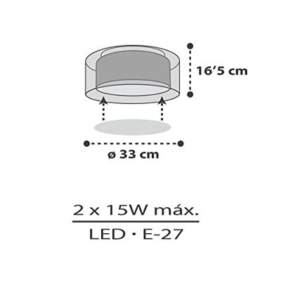Dalber Wolken plafondlampClouds grijs - 41416E
