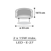 Dalber Wolken plafondlampClouds grijs - 41416E - thumbnail
