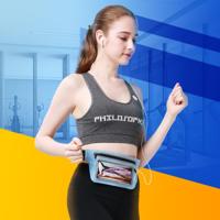 ROCK sport taille tas etui met oortelefoon gat (blauw) - thumbnail