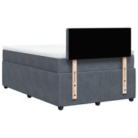 Boxspring met matras fluweel donkergrijs 120x190 cm - thumbnail