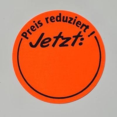 Etiket fluor rood 35mm JETZT: