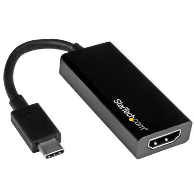 Adapter USB C naar HDMI Startech CDP2HD 4K Ultra HD Zwart - thumbnail