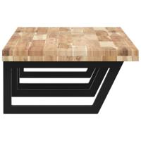 Badkamer wandschap staal en massief acaciahout - thumbnail