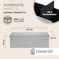 Opvouwbare Zitbank met opbergruimte en deksel - 115cm - Lichtgrijs - thumbnail