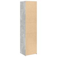 Hoge kast 45x41x185 cm bewerkt hout betongrijs - thumbnail
